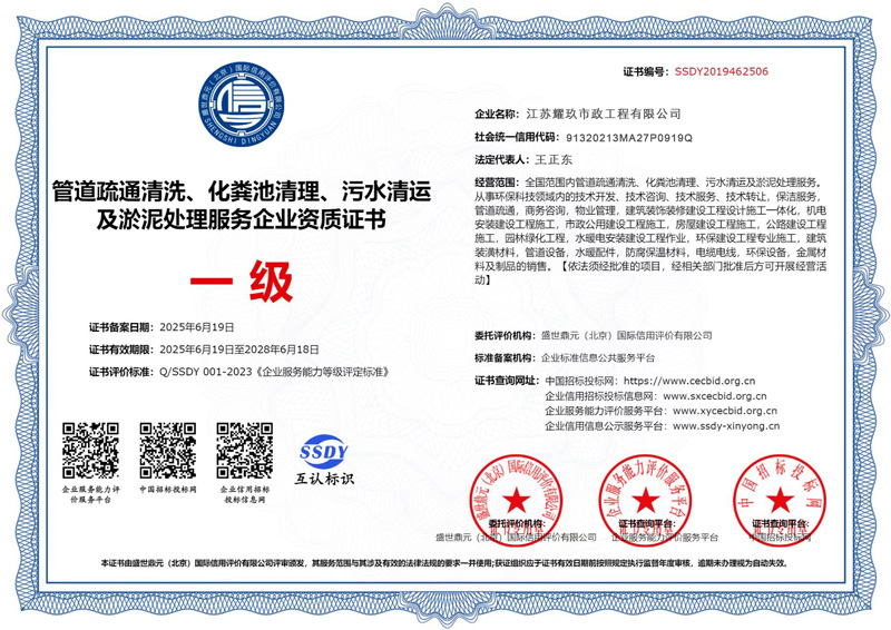 青岛路企业资质证书